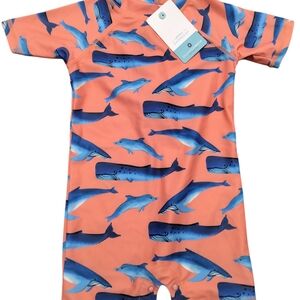 SnapperRock Whale Tail SS Sunsuit